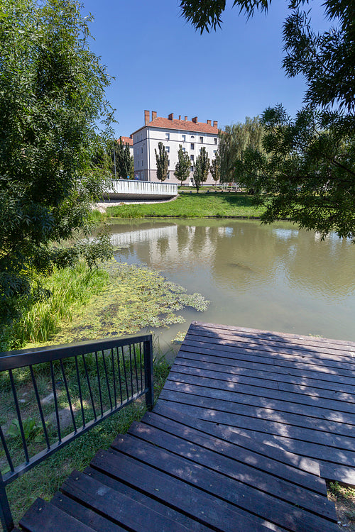 A cozy park in Kalocsa, Hungary