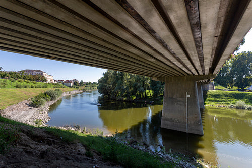 Petofi bridge on the Sugovica river in Baja, Hungary