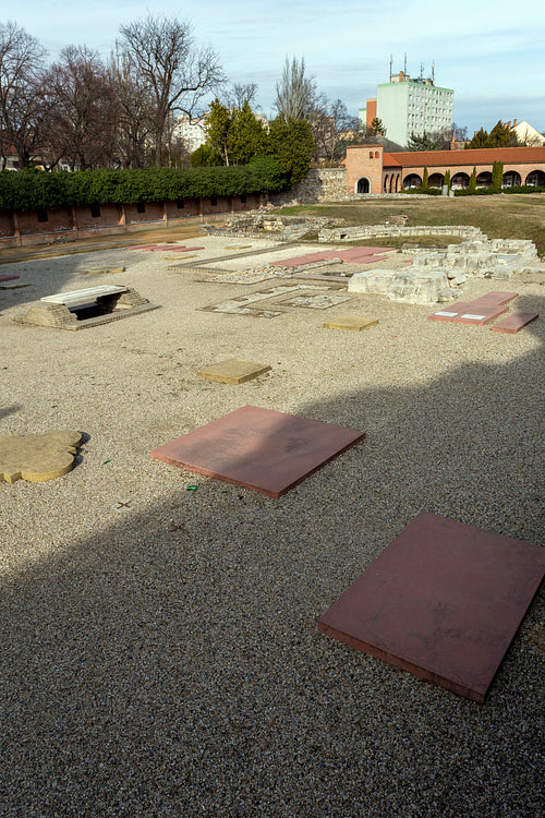 "Ruin Garden" ruins of the medieval church founded by St Stephen