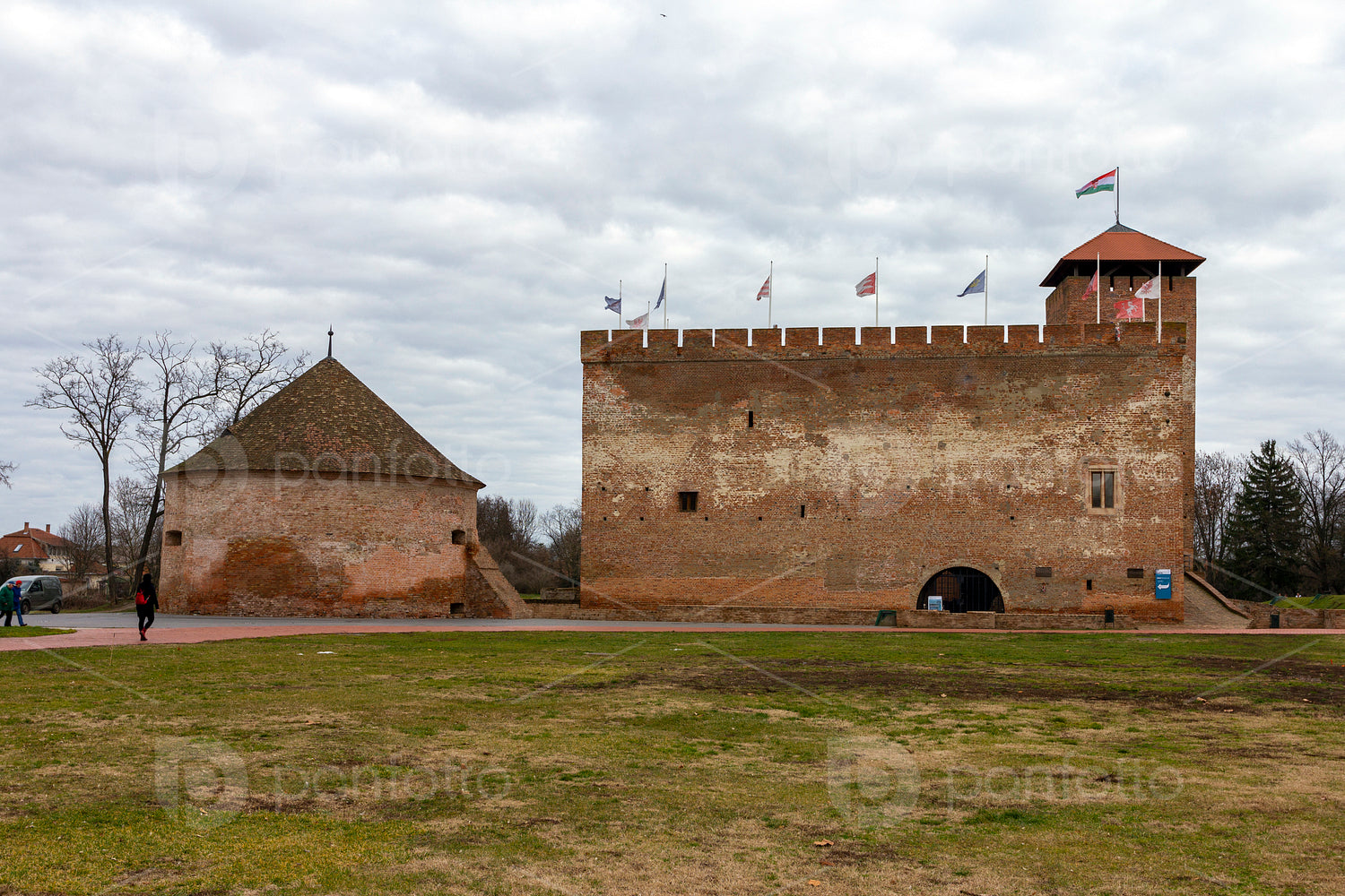 Gyula Castle in Gyula on a winter day