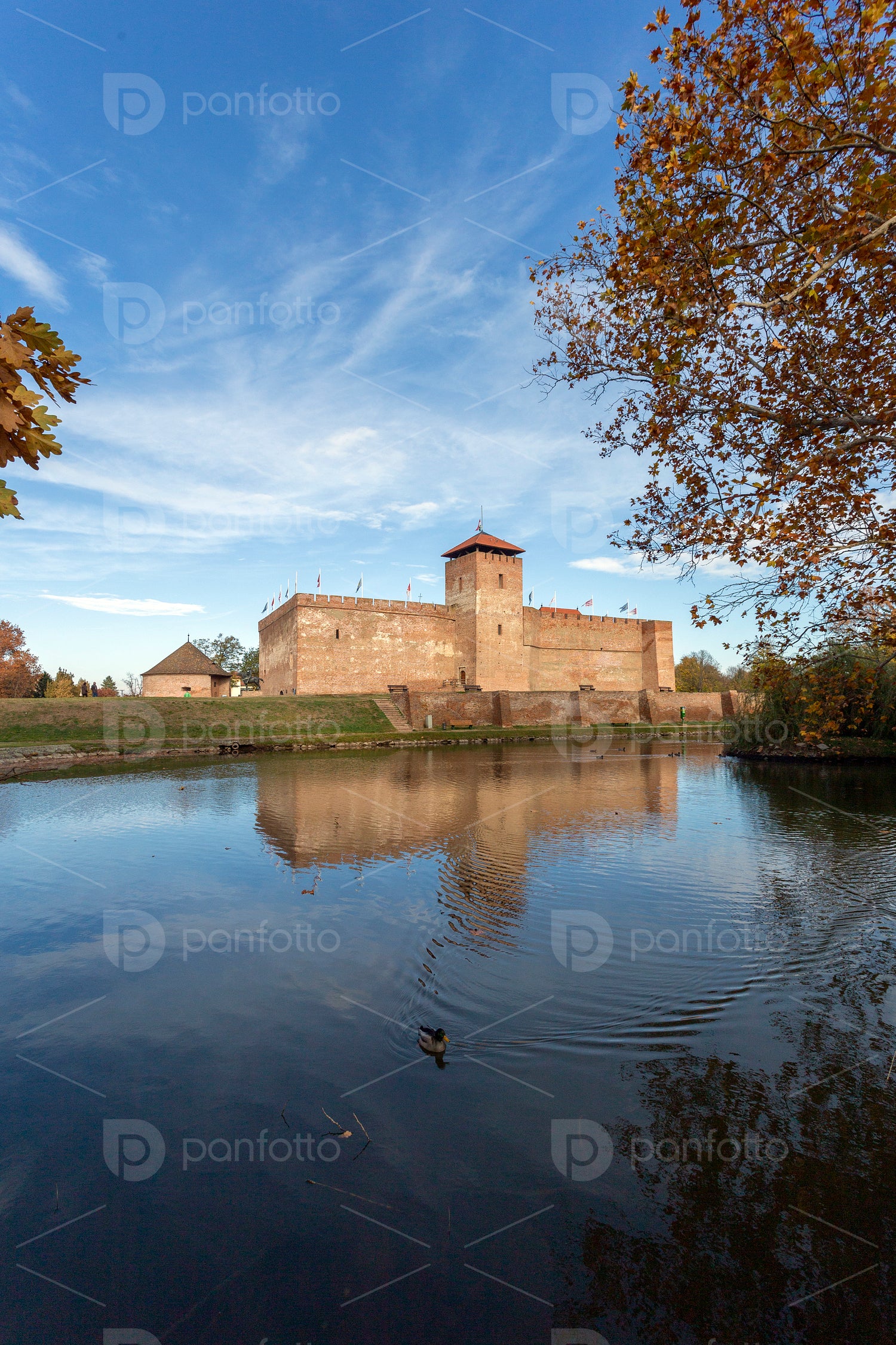 Gyula Castle in Gyula on an autumn day