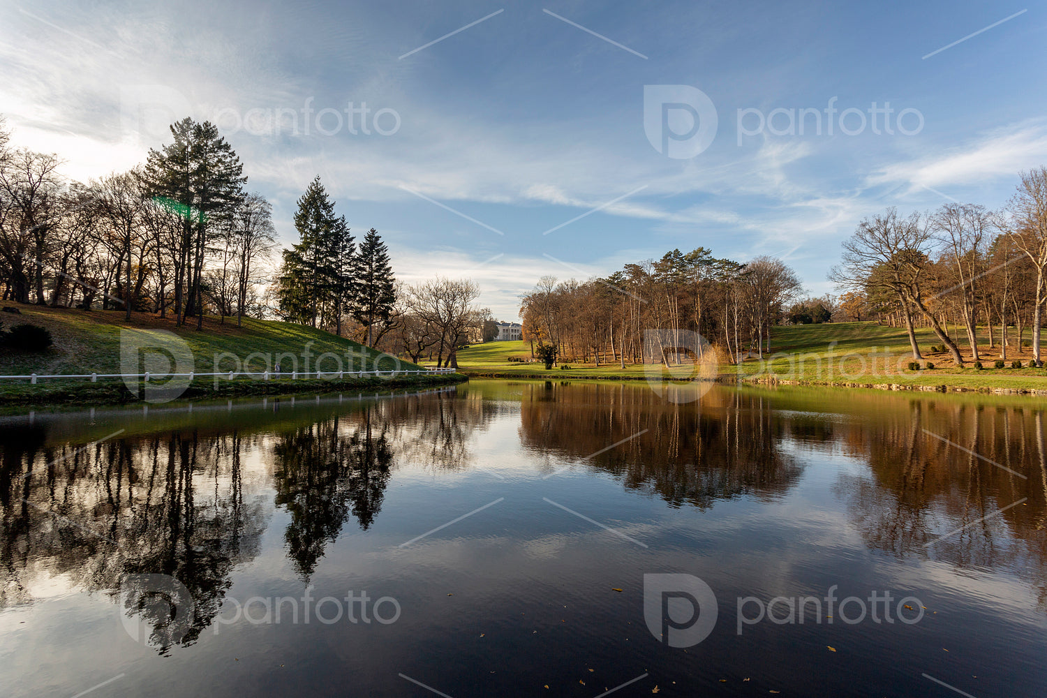 Lake at the Károlyi Castle in Füzérradvány