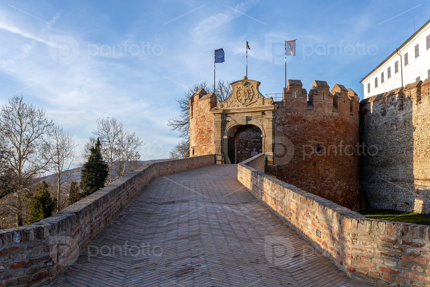 Castle of Siklos on a sunny winter day.