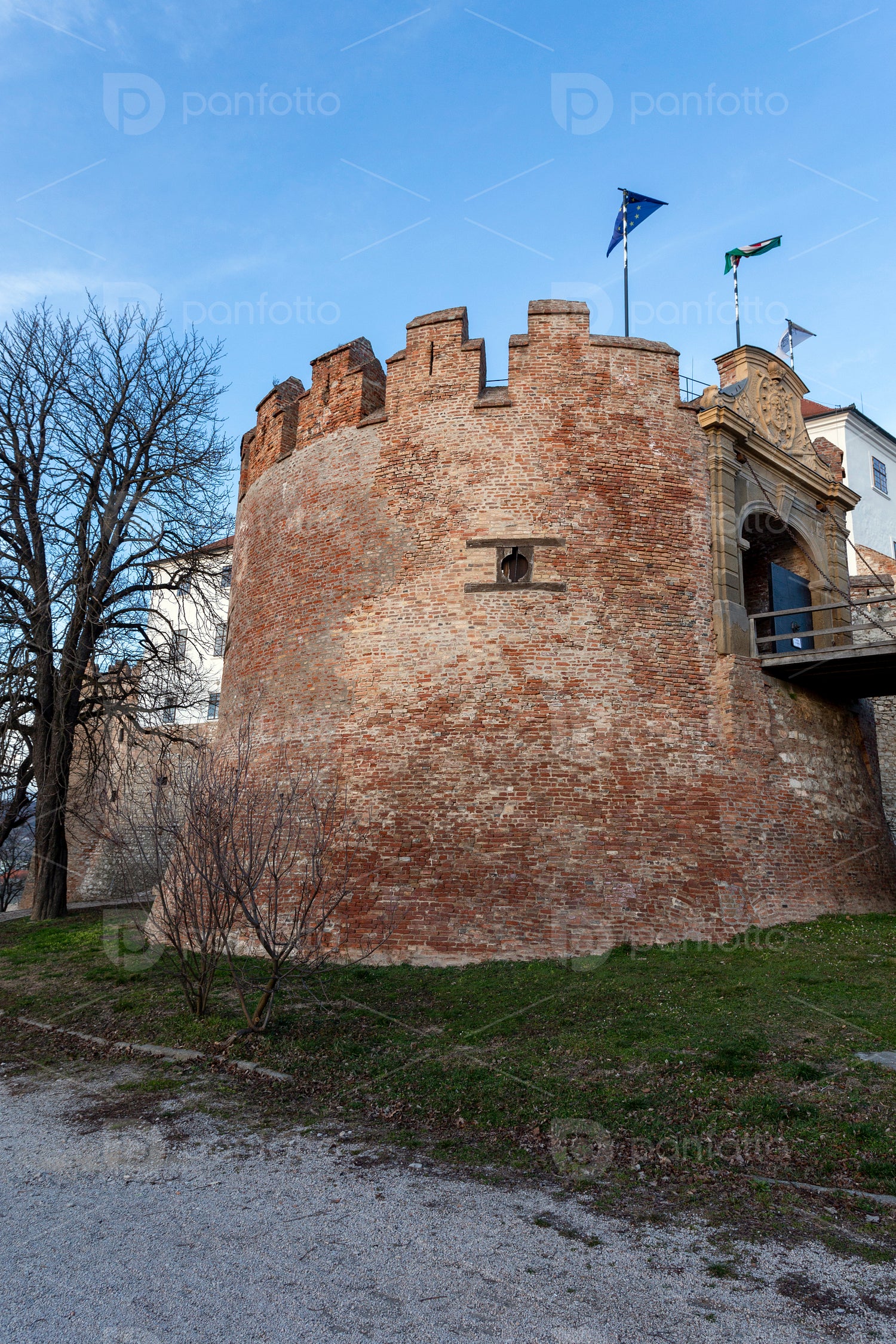 Castle of Siklos on a sunny winter day.