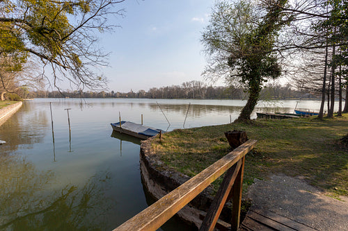 The Cseke lake in Tata, Hungary.