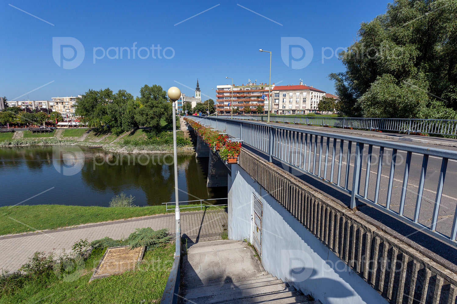 Petofi bridge on the Sugovica river in Baja, Hungary