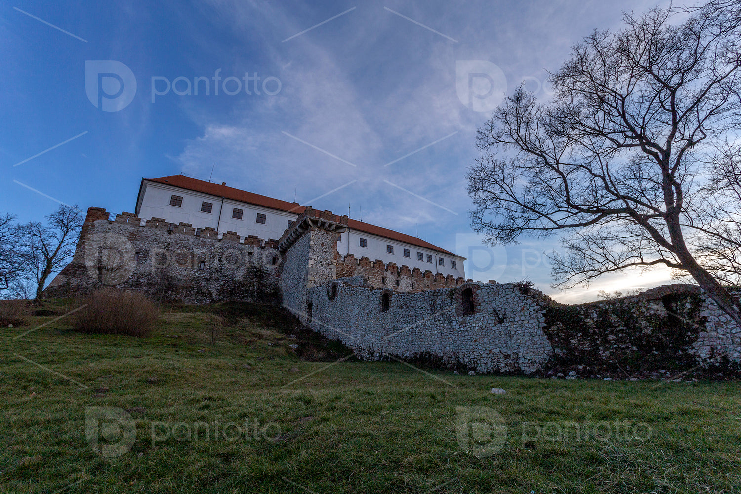 Castle of Siklos on a sunny winter day.