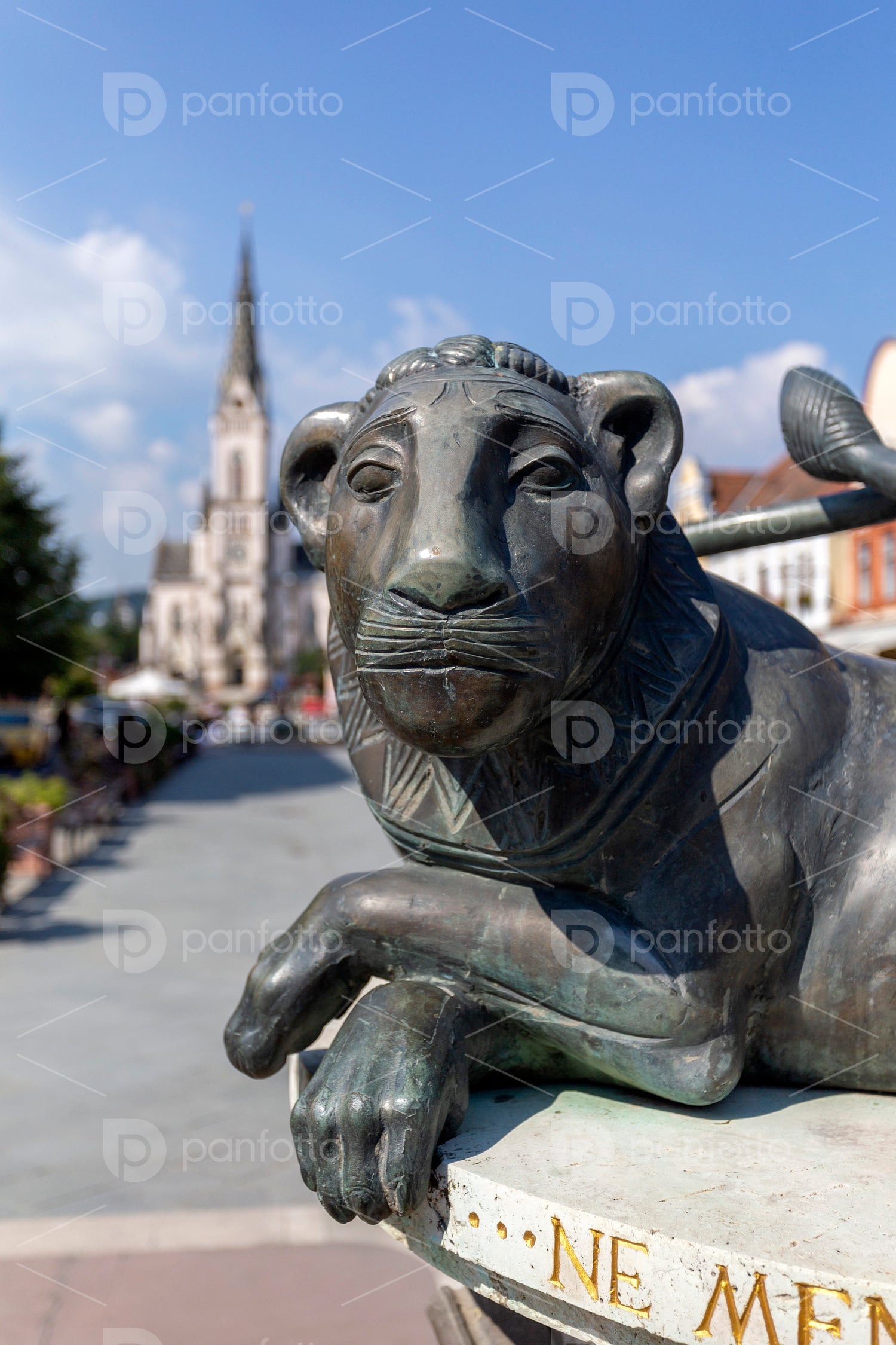 Fountain on the main square of Koszeg, Hungary