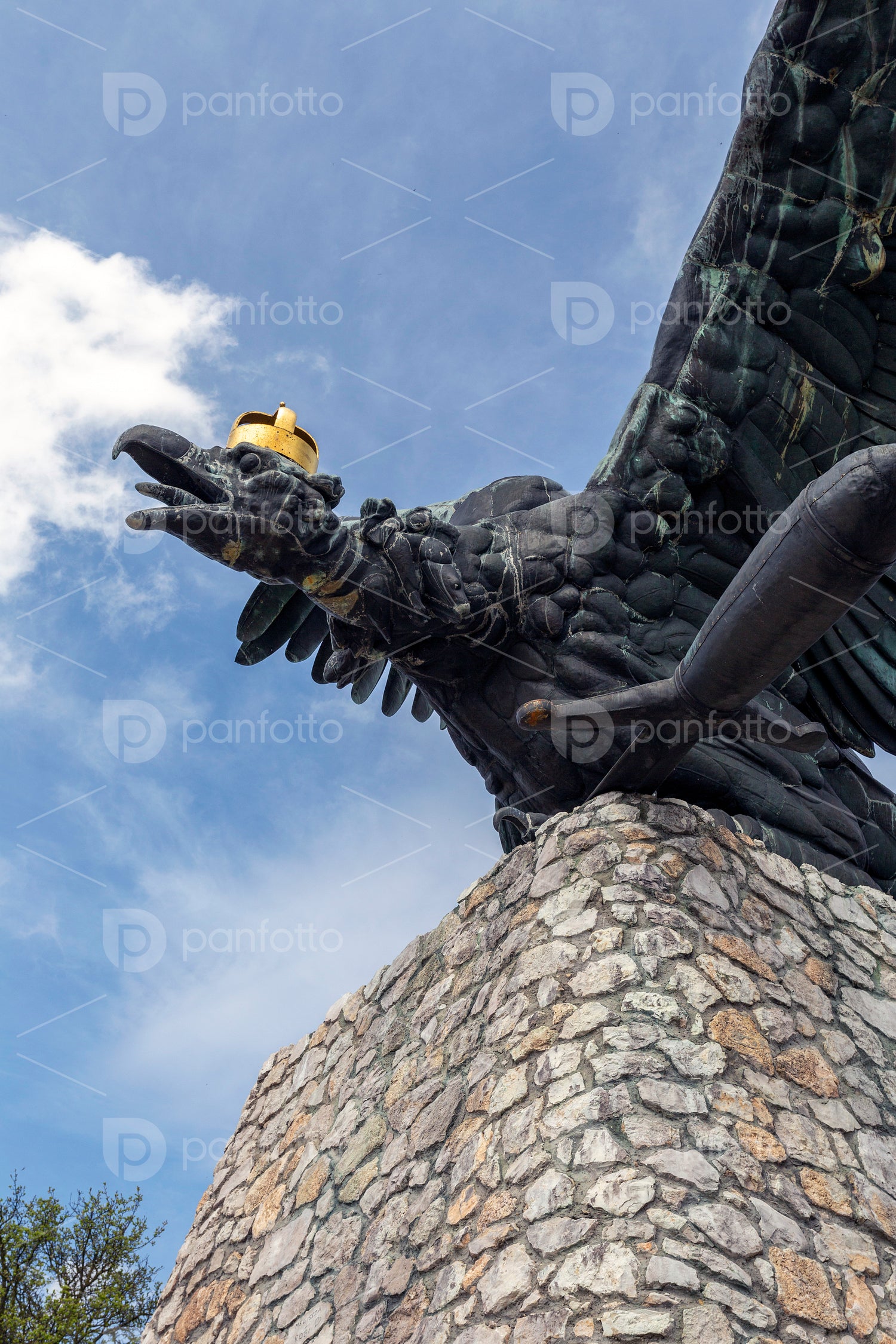 The Turul monument in Tatabánya.