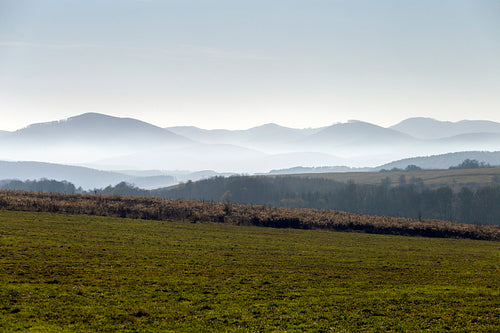 Winter landscape in the Zemplén mountains