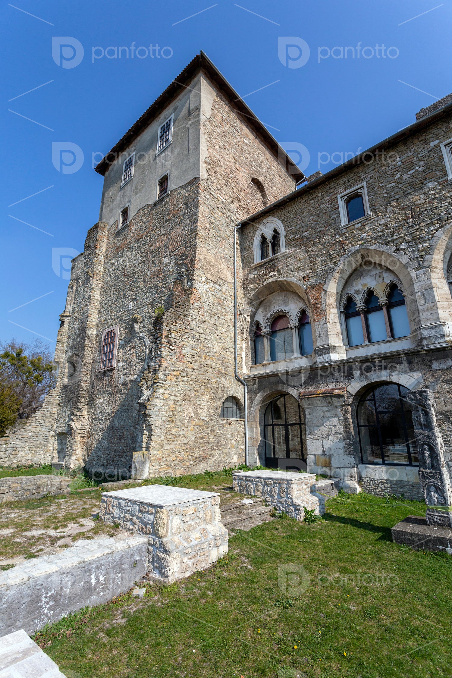 The castle of Tata on a sunny spring day