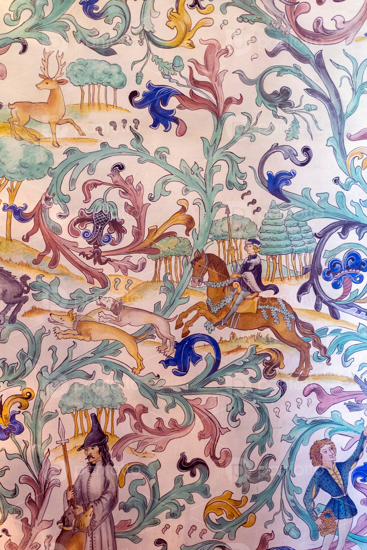Mural in the castle of Füzér