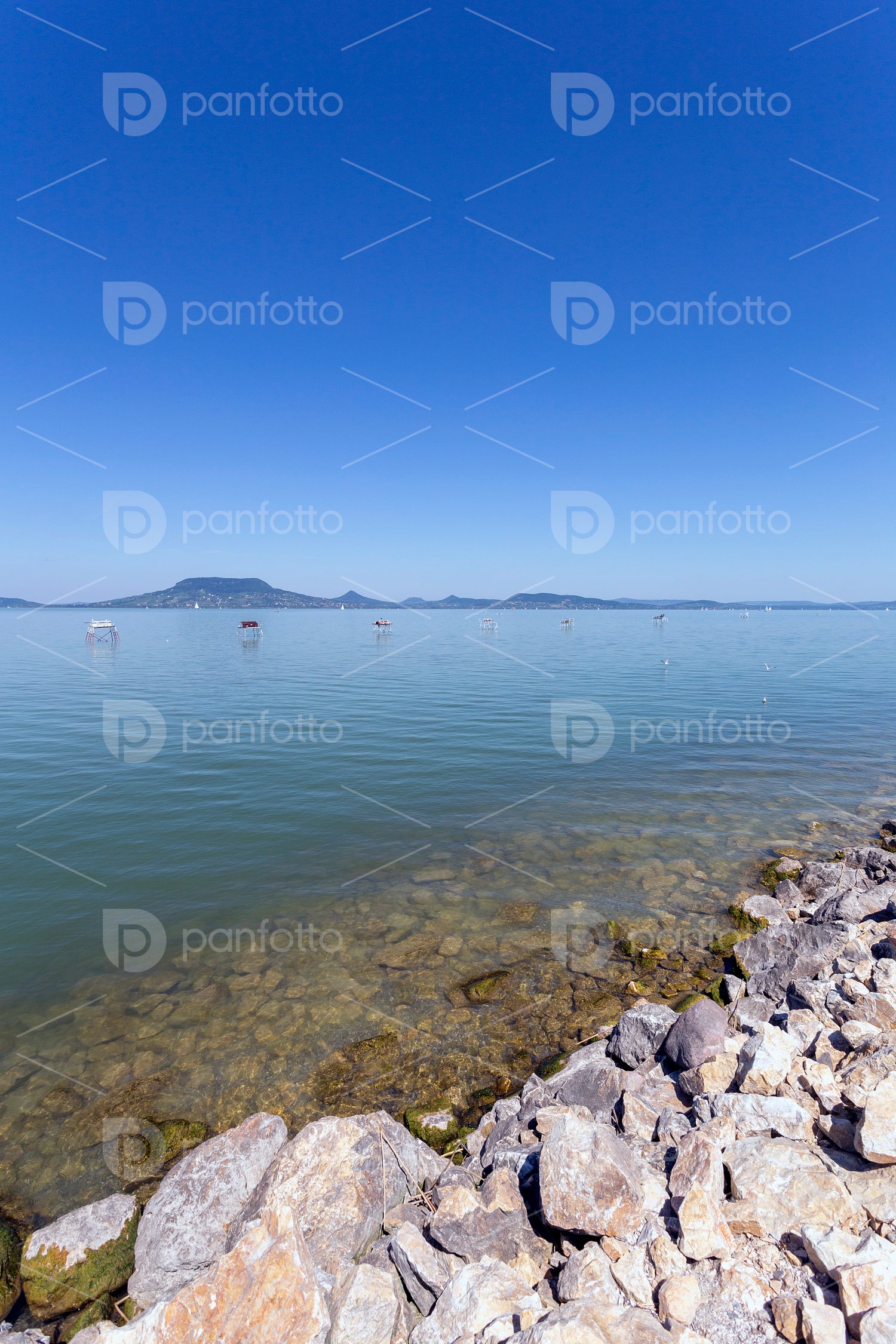 Lake Balaton view from Fonyod, Hungary.