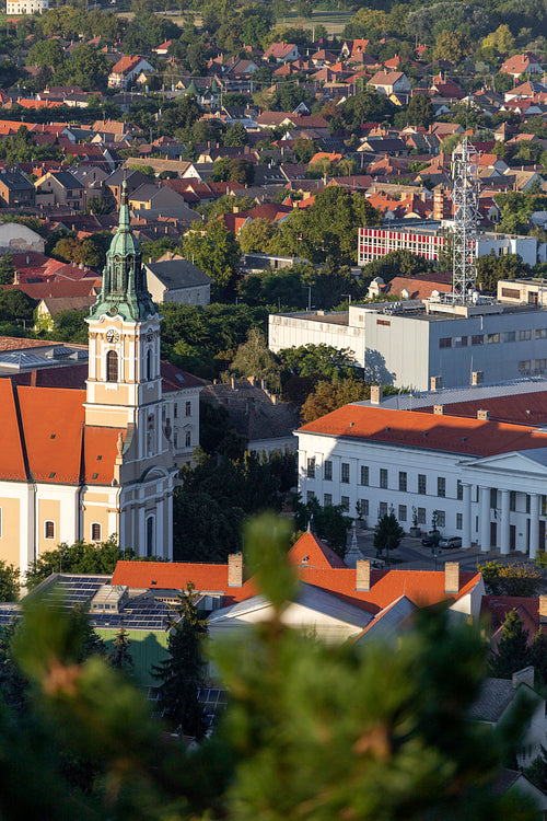 View of Szekszard, Hungary on a summer evening