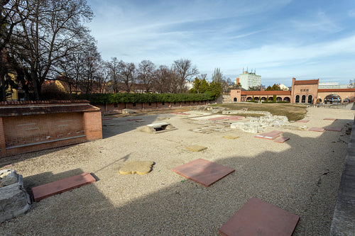 "Ruin Garden" ruins of the medieval church founded by St Stephen