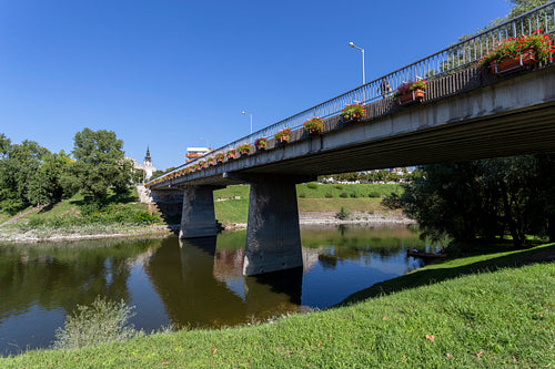 Petofi bridge on the Sugovica river in Baja, Hungary
