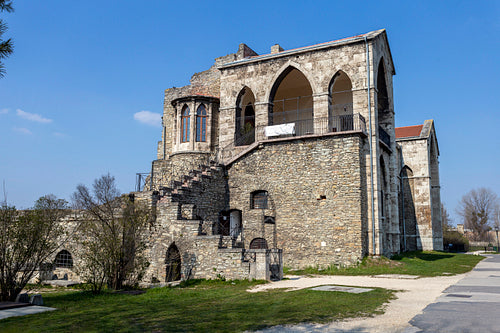 The castle of Tata on a sunny spring day