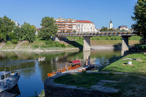 Sugovica riverbank in Baja, Hungary