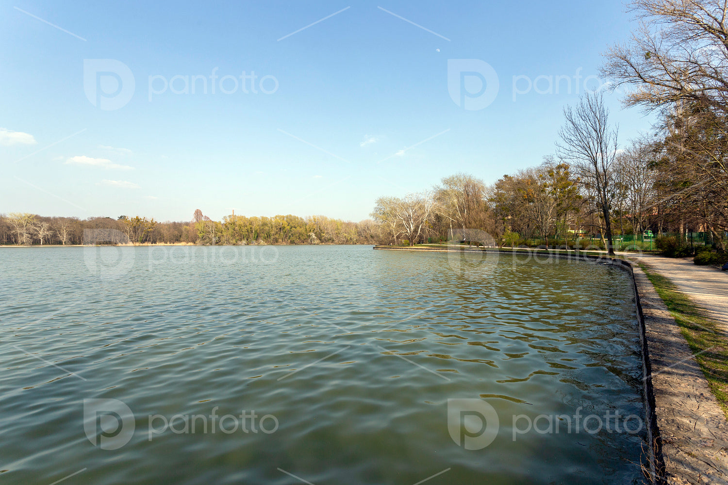 The Cseke lake in Tata, Hungary.