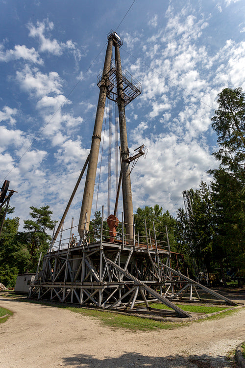 Oil rig at the Hungarian Oil and Gas Museum