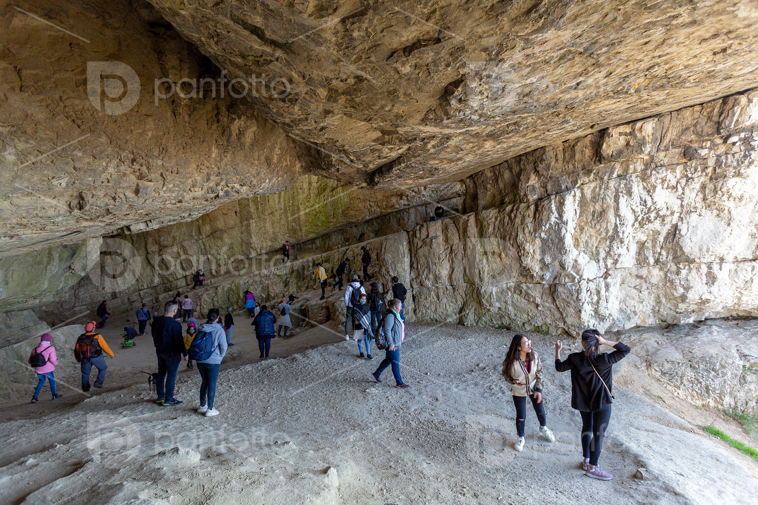 Visitors in the Szelim cave near Tatabánya