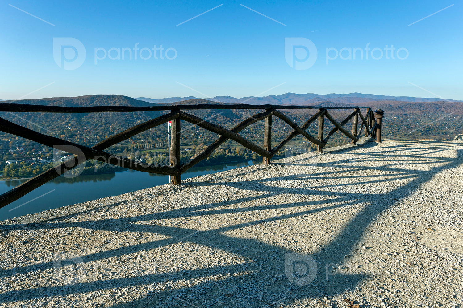 The view of the Danube bend from the upper castle of Visegrád