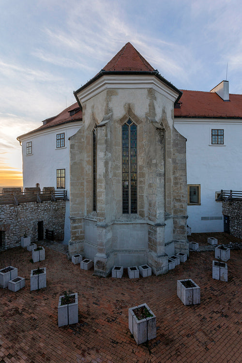 Castle of Siklos on a sunny winter day.