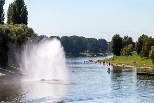 Sugovica riverbank in Baja, Hungary