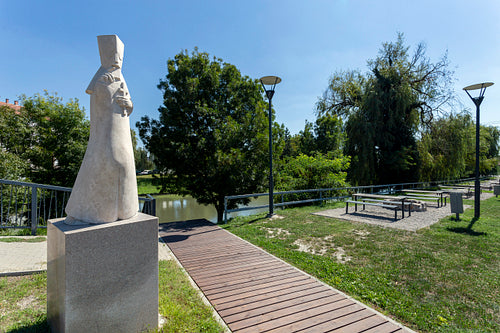 A cozy park in Kalocsa, Hungary