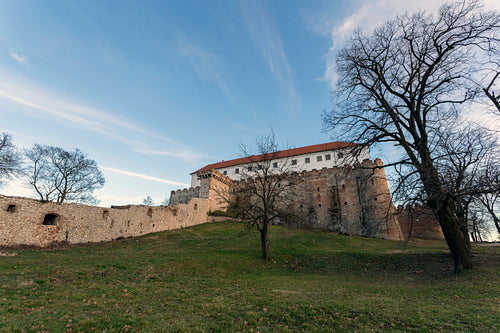 Castle of Siklos on a sunny winter day.