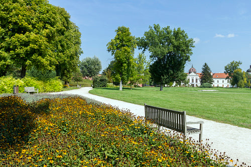 Bench in the Garden of the Royal Palace of Godollo