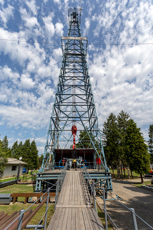 Oil rig at the Hungarian Oil and Gas Museum