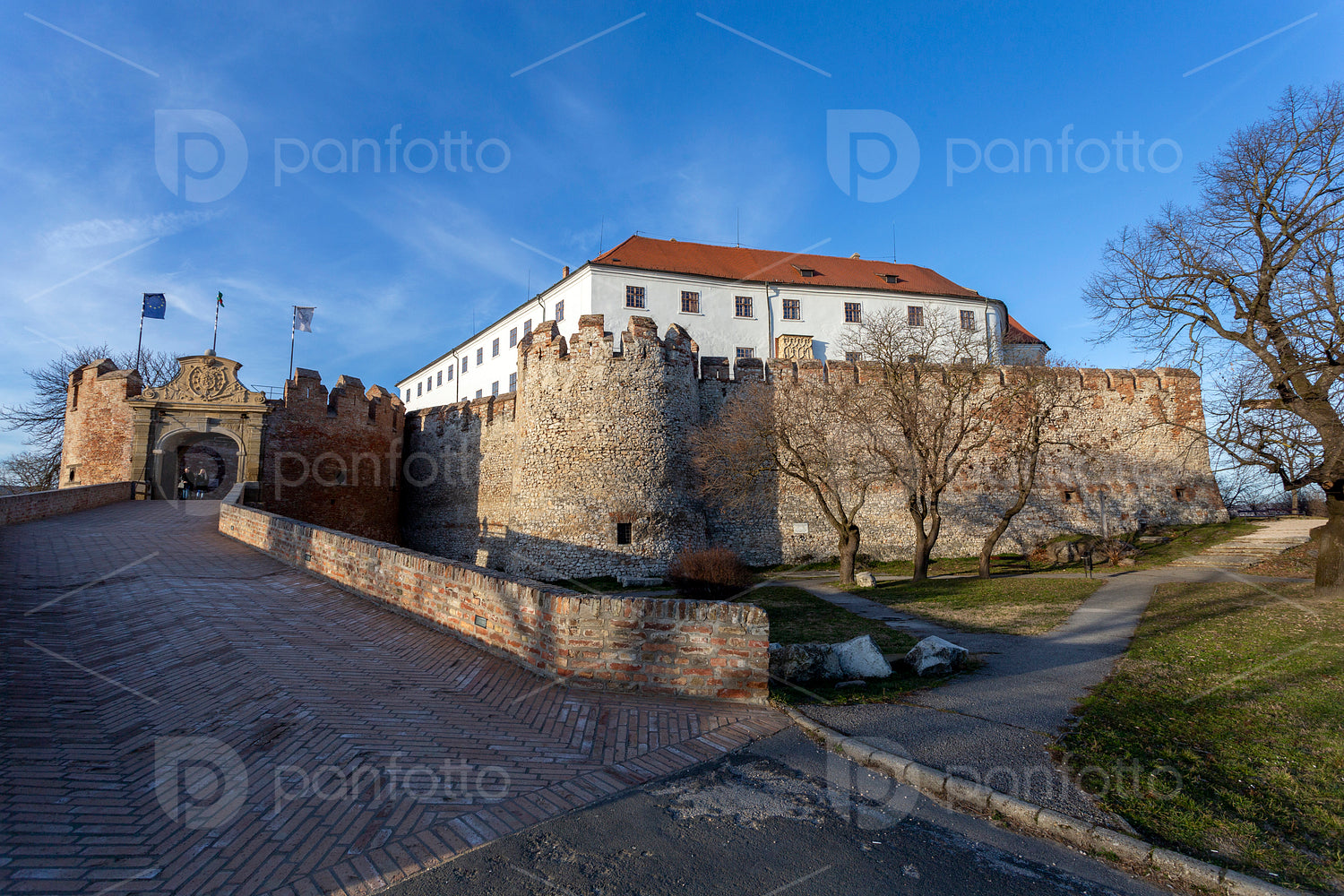 Castle of Siklos on a sunny winter day.
