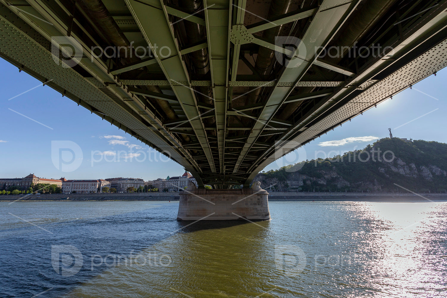 Liberty Bridge in Budapest on a sunny afternoon