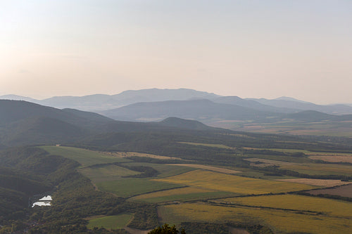 View of the Zemplén mountains from Sátoraljaújhely.