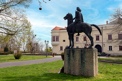 Statue of Francis II Rákóczi at the Castle of Sárospatak