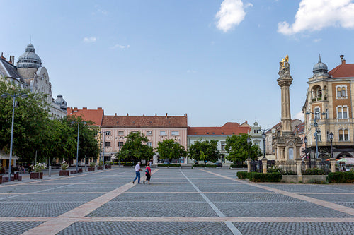 The Main square in Szombathely, Hungary