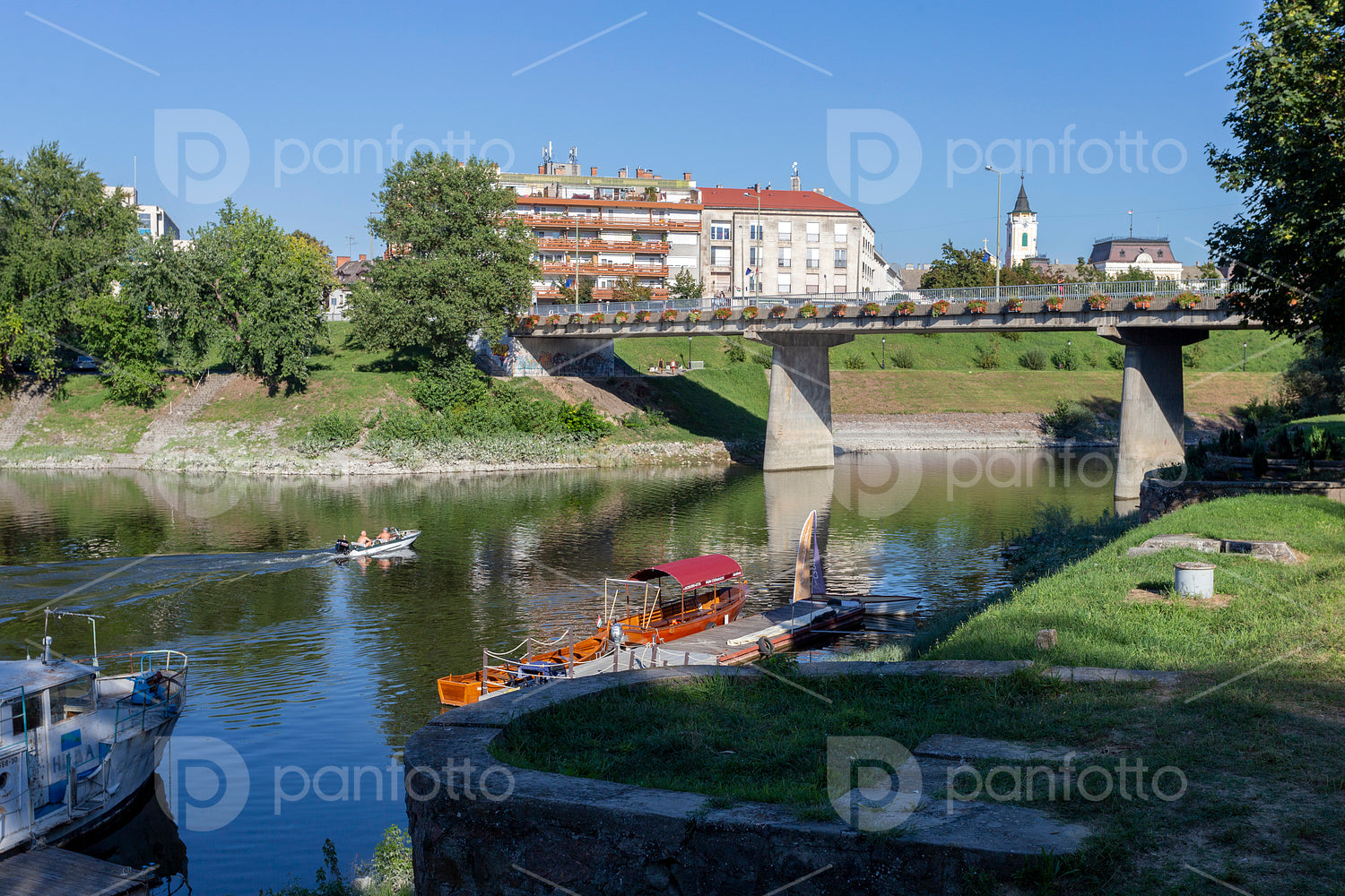 Sugovica riverbank in Baja, Hungary
