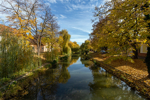 Autumn in Gyula on an sunny day