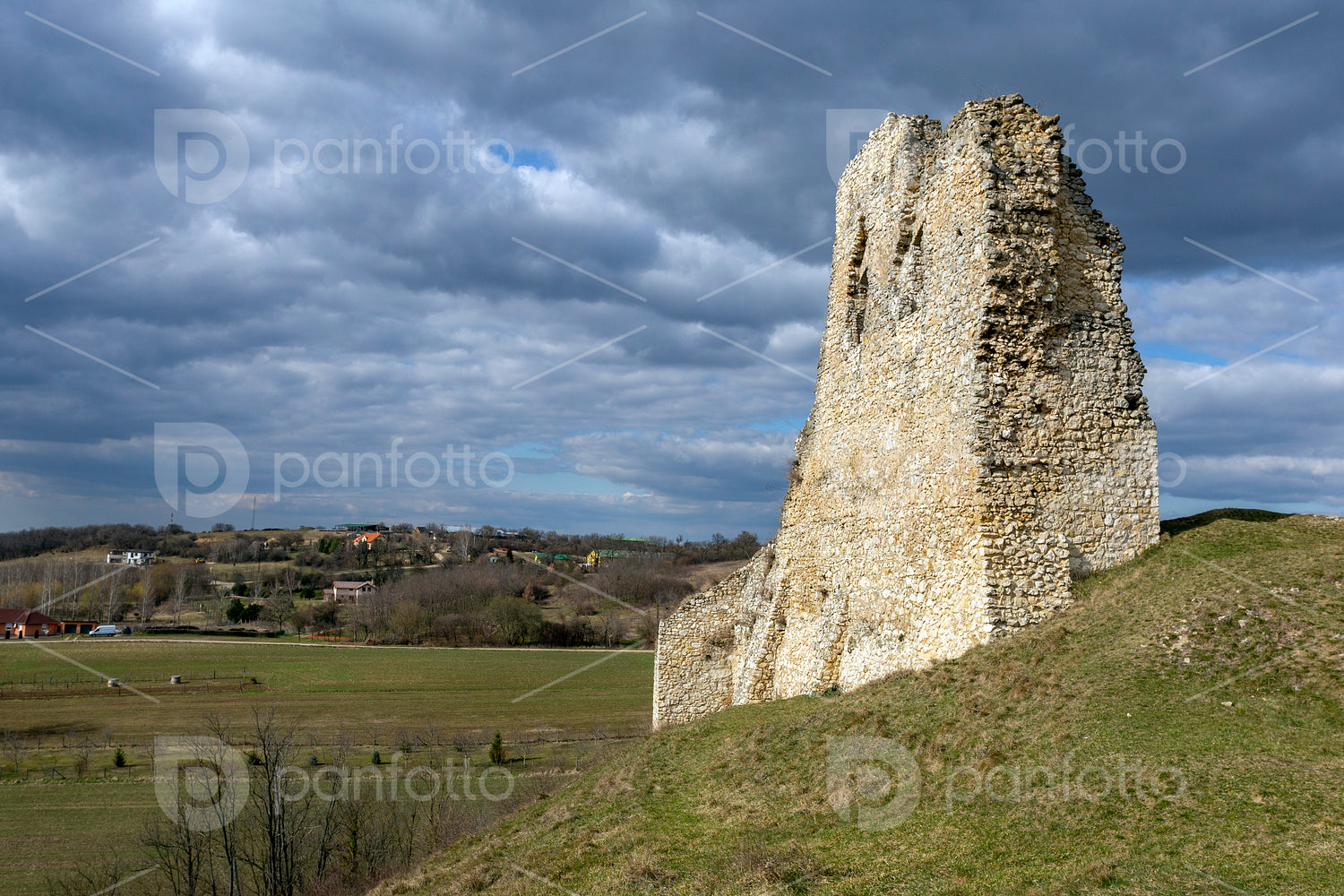 Ruins of the Szarvaskő castle in Döbrönte