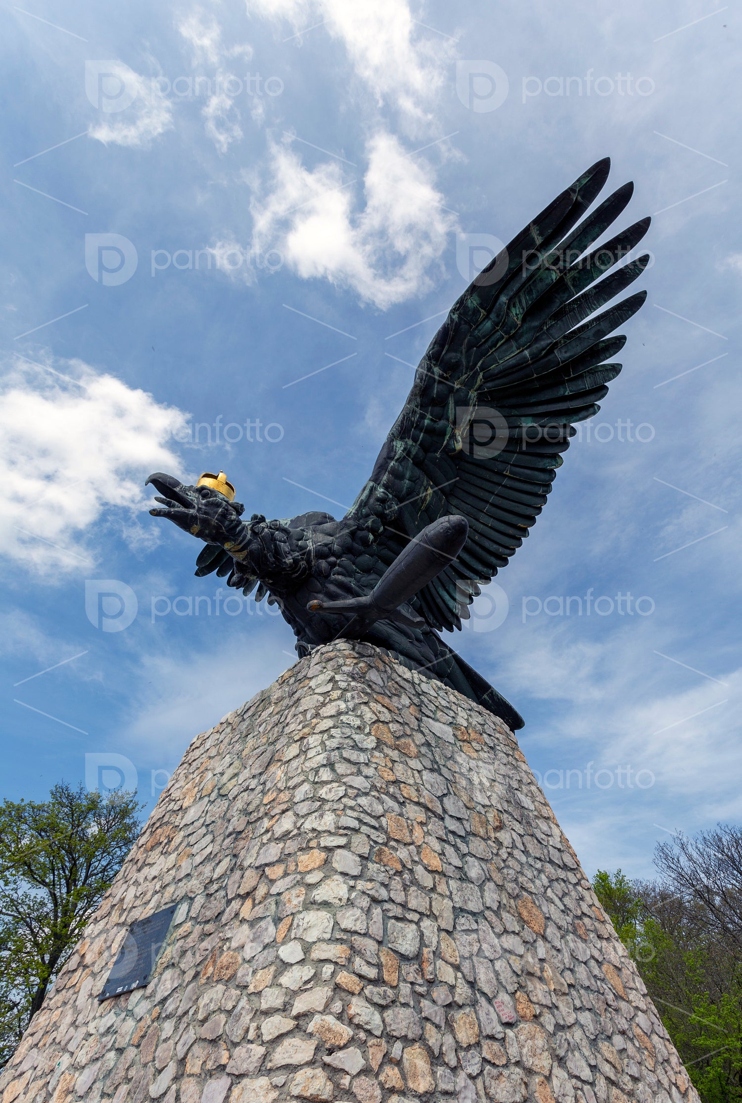 The Turul monument in Tatabánya.