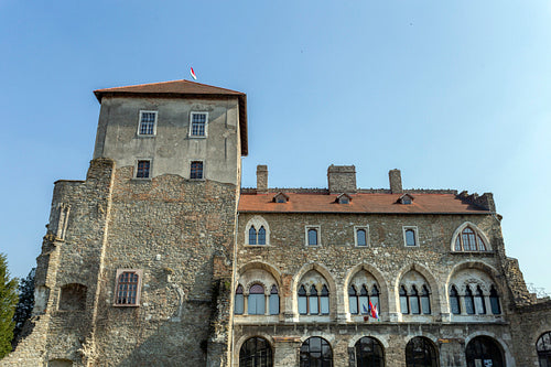 The castle of Tata on a sunny spring day