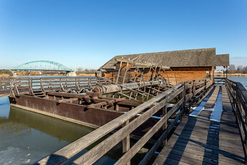 Boat mill on the river Danube