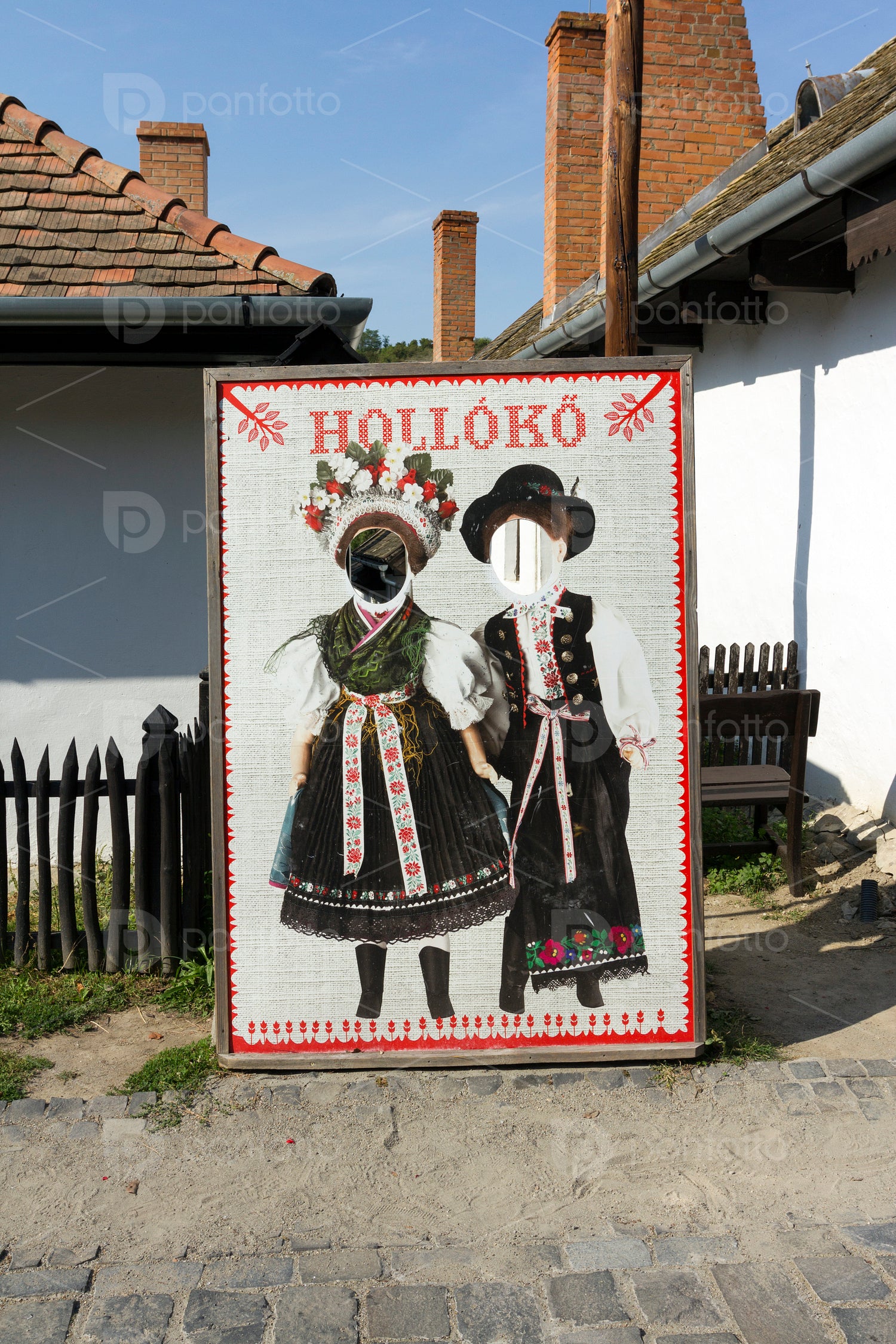 Cutout board in the village Hollókő