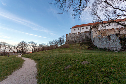 Castle of Siklos on a sunny winter day.