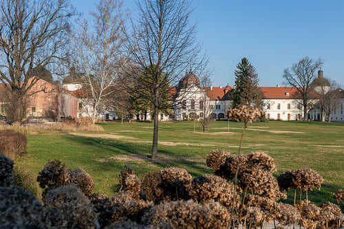 The garden of the Royal Palace of Godollo