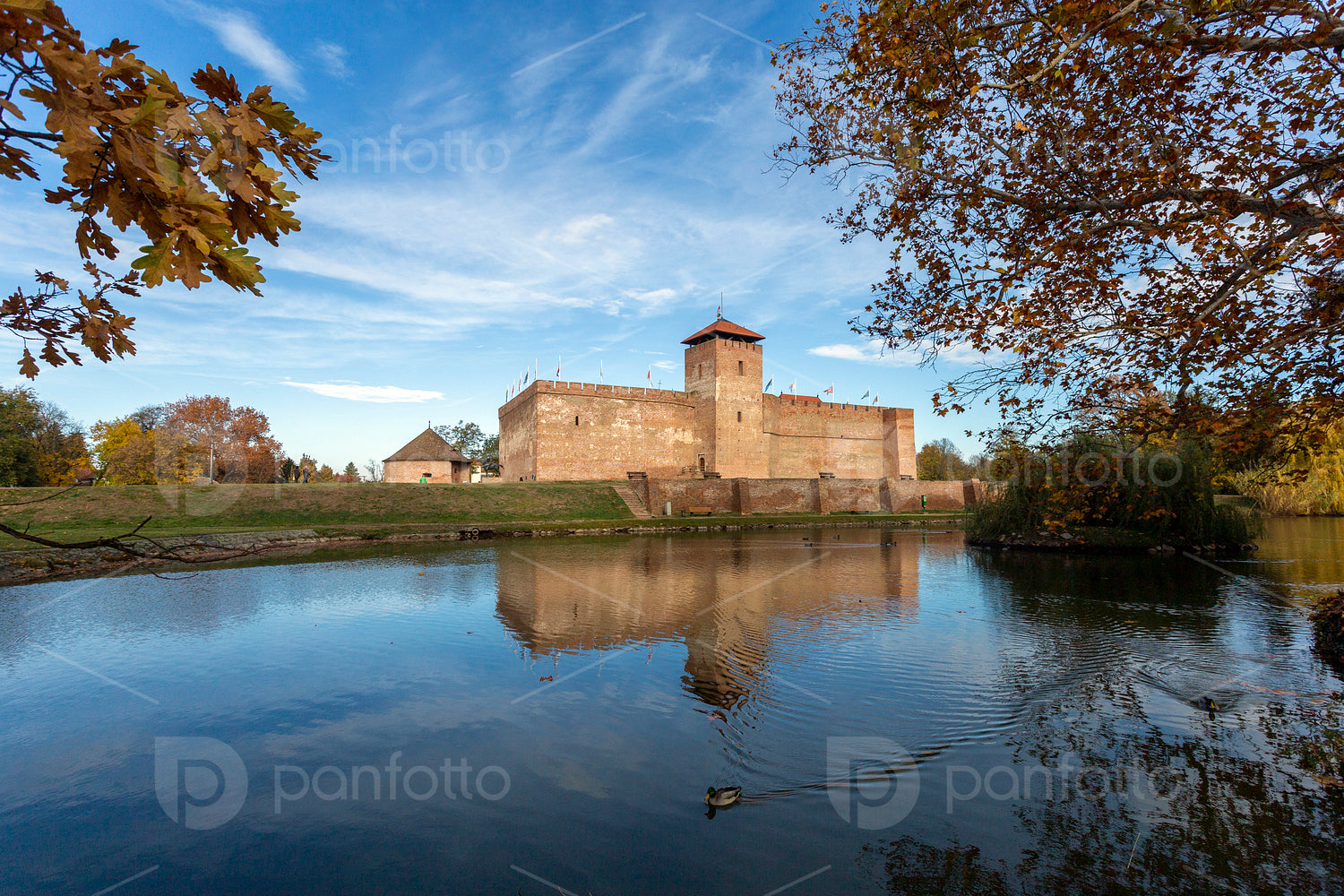 Gyula Castle in Gyula on an autumn day