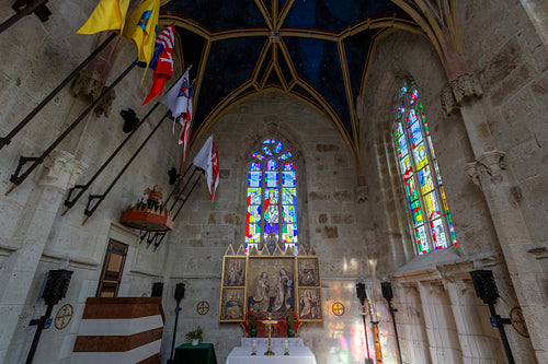 Interior of the chapel in the castle of Füzér