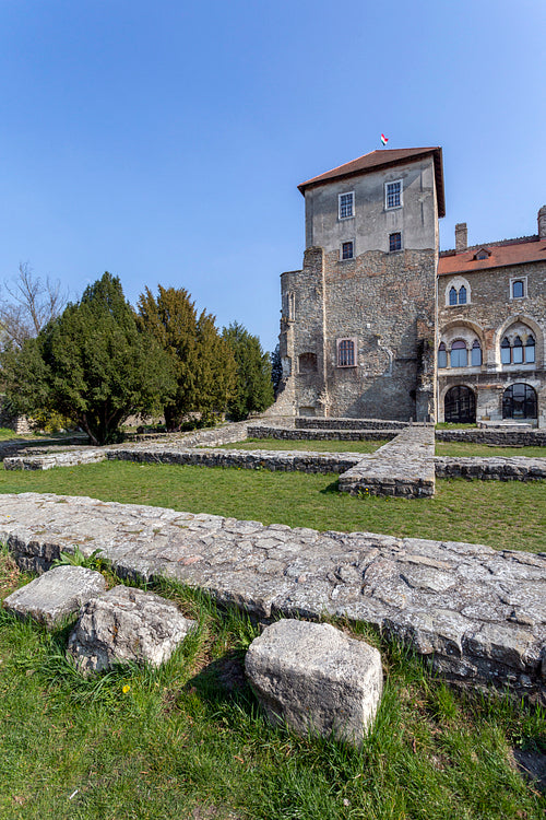The castle of Tata on a sunny spring day