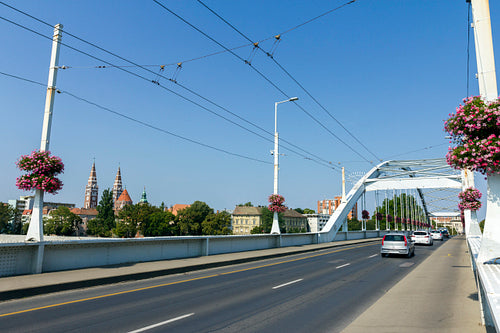 Downtown bridge (Belvárosi híd) in Szeged